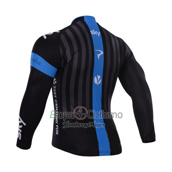Sky Ropa Ciclismo Culotte Largo 2015 Mangas Largas Azul y Negro